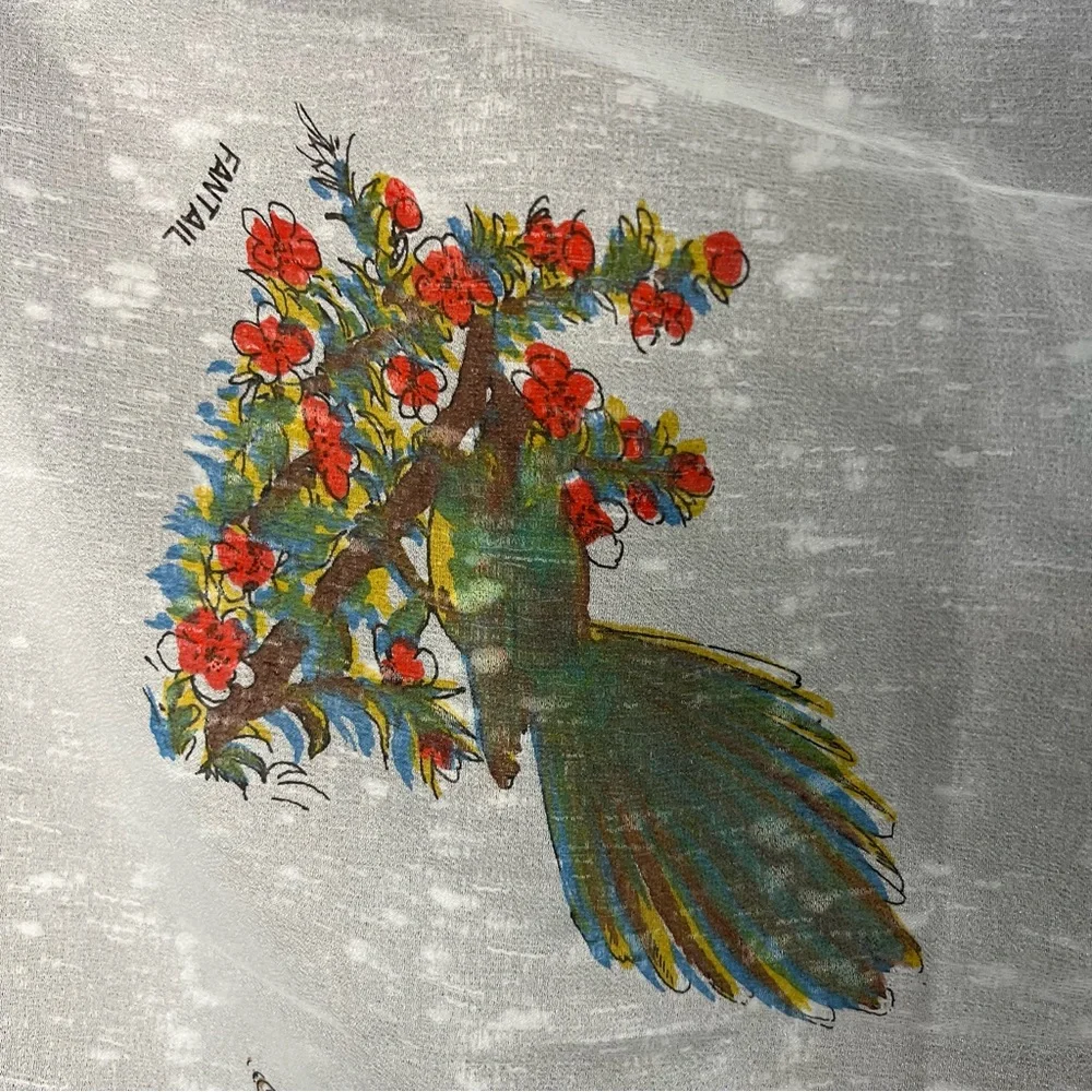 Vintage Dandy New Zealand Kiwi‎ Souvenir Scarf